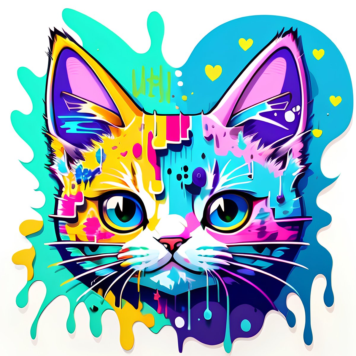 MCXPrints's tweet photo. Stand out from the crowd with our Graffiti Cat Face T-Shirt!🐱🎨👕Perfect for cat lovers who love street art.  #graffiti #catlovers #streetart #tshirt #fashion #urbanwear   #cat #comfortable #design #feline #graffiti #preshrunk #soft #streetart #Tshirt #unisex #urbanart https://t.co/HyAwByay8k