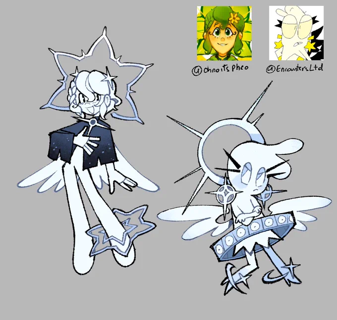 Followup for the angel post! Was pretty fun to mess round with the designs, gonna do the canon characters next 