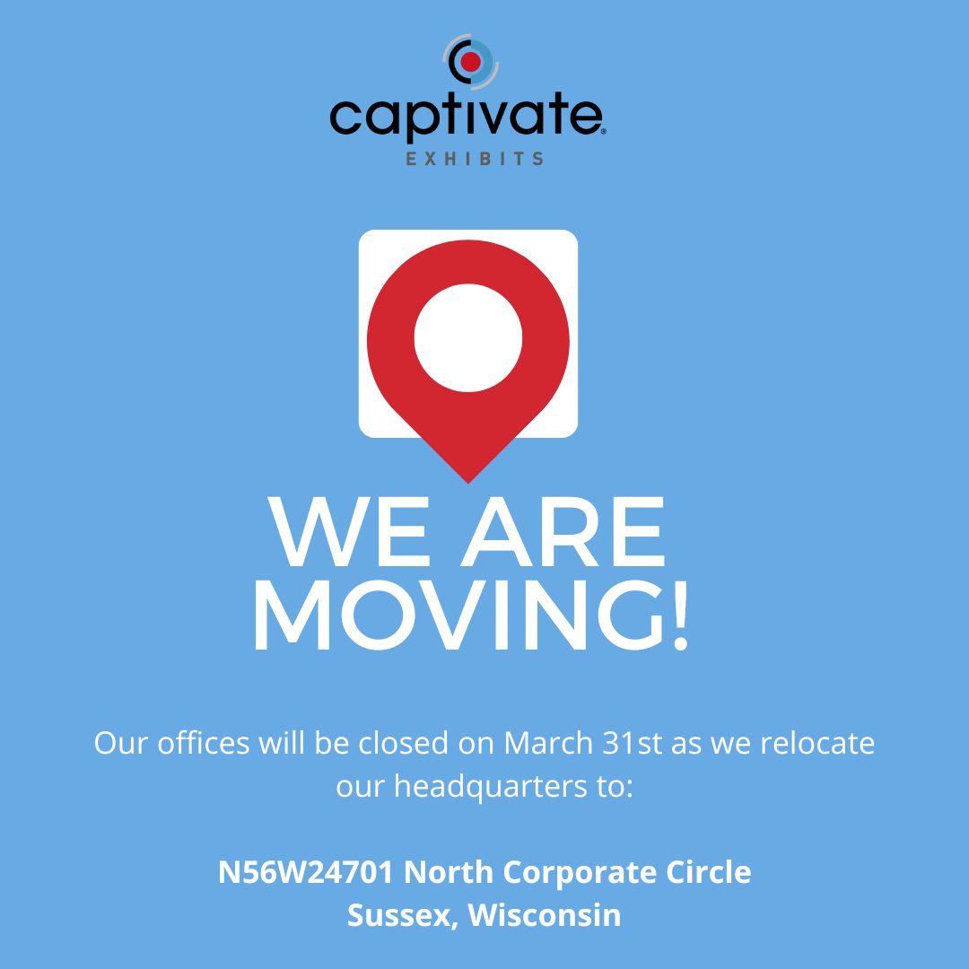 We are moving from our Brookfield, Wisconsin location to a fantastic new facility in Sussex, Wisconsin! Our new location will give us much-needed space as we continue to grow. Our offices will be closed on Friday, March 31st as we complete the transition into our new building.