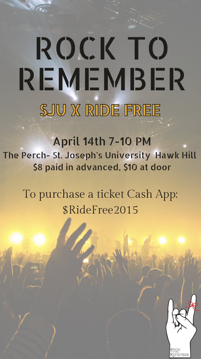 RocktoRemember's tweet photo. Just a reminder to come to arguably THE BEST fundraising event this semester 🫶 #Philadelphia #Philly #RideFree #SaintJosephsUniversity #SJU https://t.co/pYHSdCBNt2