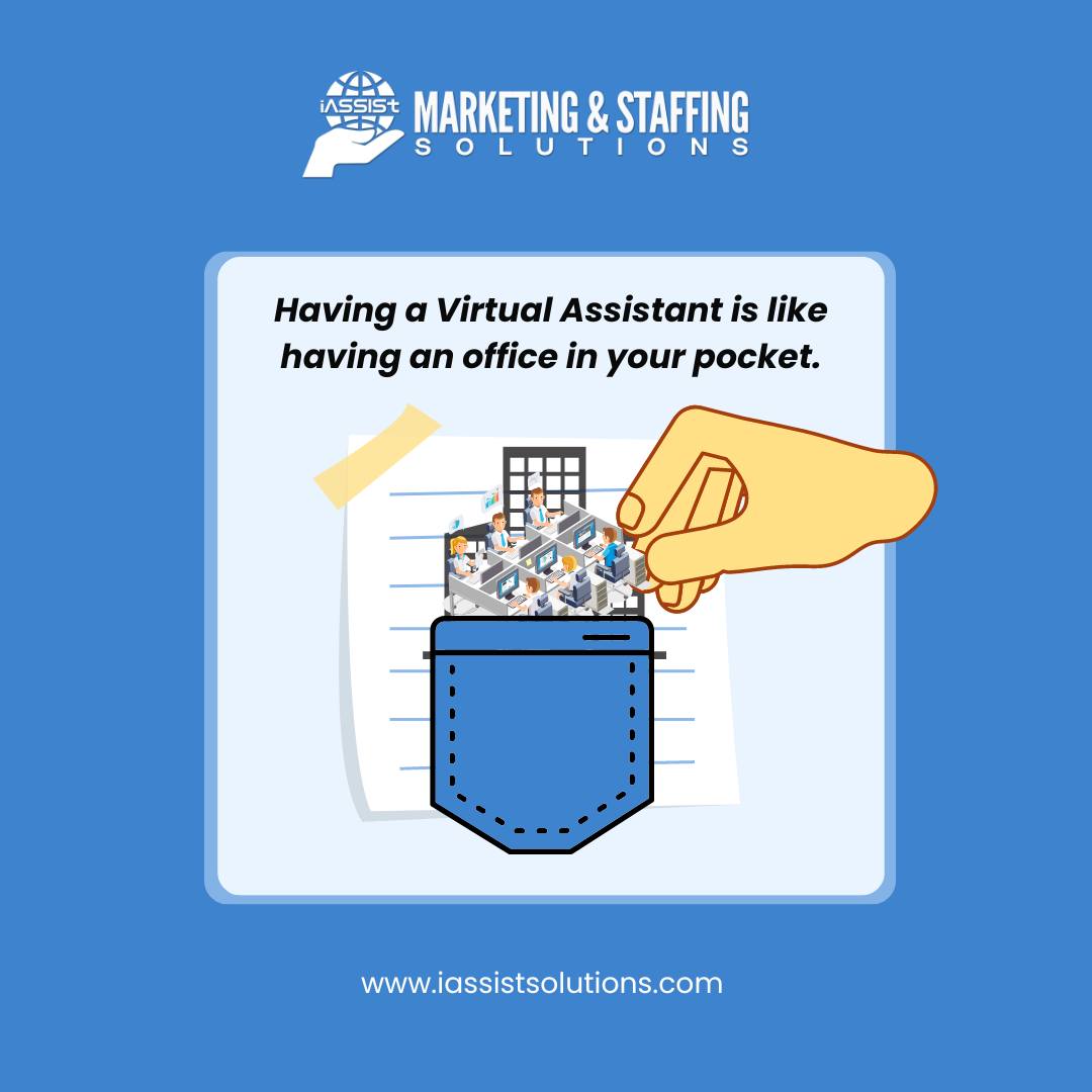 iassistsolution's tweet photo. Effortlessly tackle tasks on the go with a virtual assistant - your own personal office that fits in the palm of your hand. 
💻https://t.co/YPFqUzFVcB https://t.co/3FDRWE3Fuk