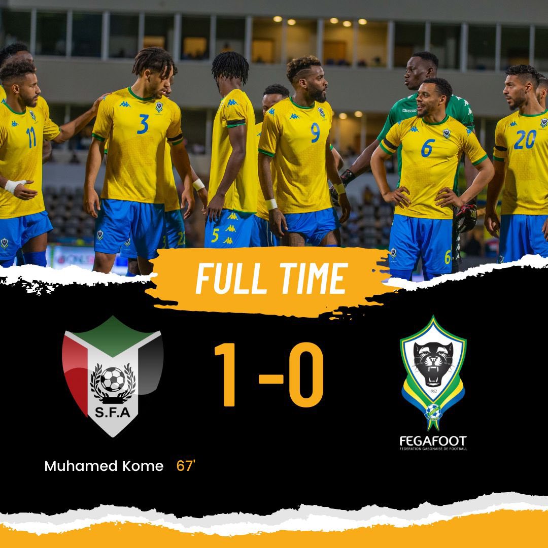 fegafoot_gabon's tweet photo. 🚨FIN DE MATCH🚨
SOUDAN 1 - 0 GABON
#FEGAFOOT #GABON #SOUDAN #AFCON2023Qualifiers https://t.co/DbAuviN4TY