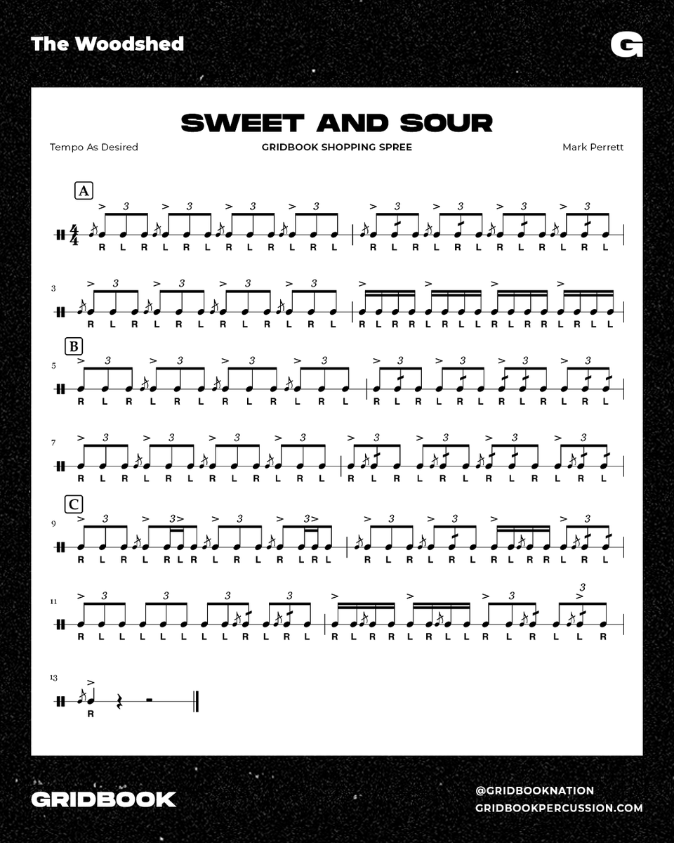 Enjoy this Sweet And Sour shopping spree! Let's goooo!
⁠
#GridbookChallenge #GridbookPercussion #GridbookNation #Percussion #PercussionEducation #Percussionist