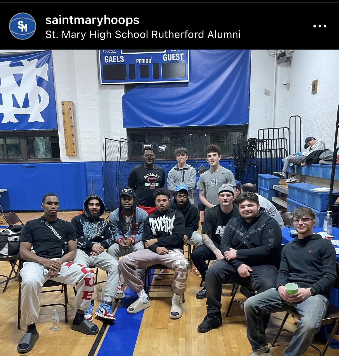 StMaryRuthFB's tweet photo. What a difference a year can make. From watching the final four to now playing in it!! Way to go Nick!!!! @StMaryBBall #WeAreSM #GaelNation https://t.co/XeBAHlL2Z8