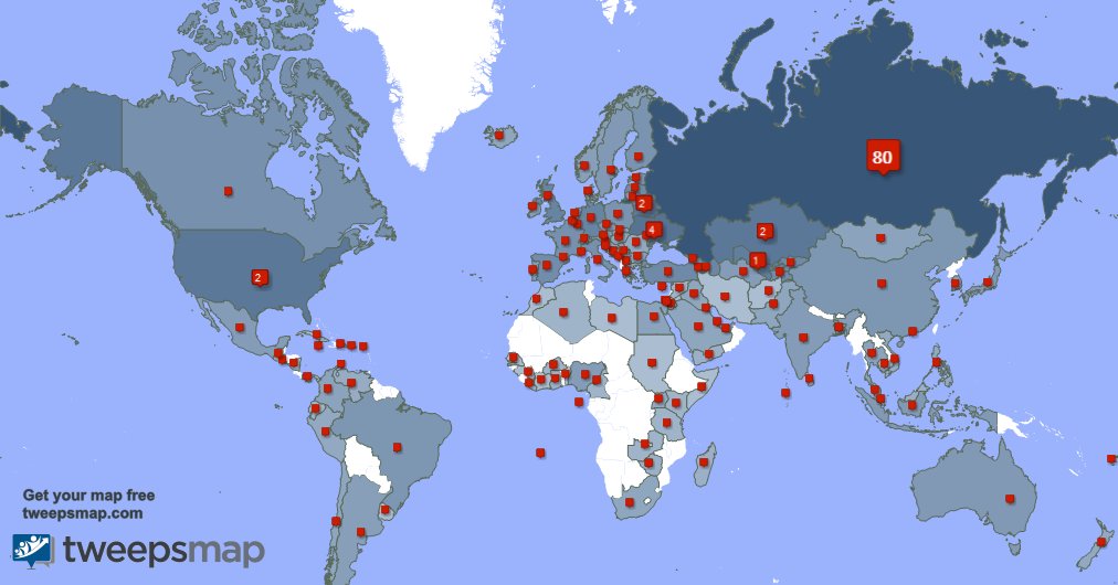 Special thank you to my 16 new followers from Israel, and more last week. tweepsmap.com/!AShmurnov