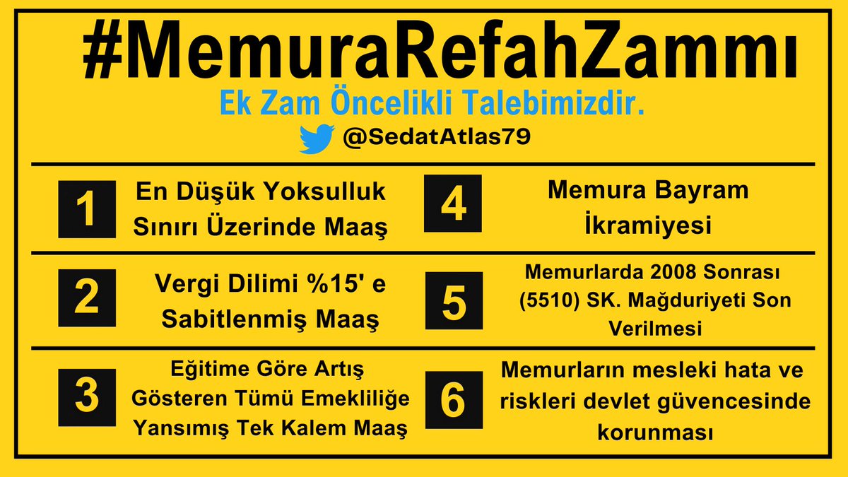 En az %15 Seyyanen Zam!

2008 sonrası Memurlara 5510 sayılı kanun değil 5434 verilmeli yoksa emekli olunca Maaşımiz kuş kadar olacak!.

#MemuraRefahZammı