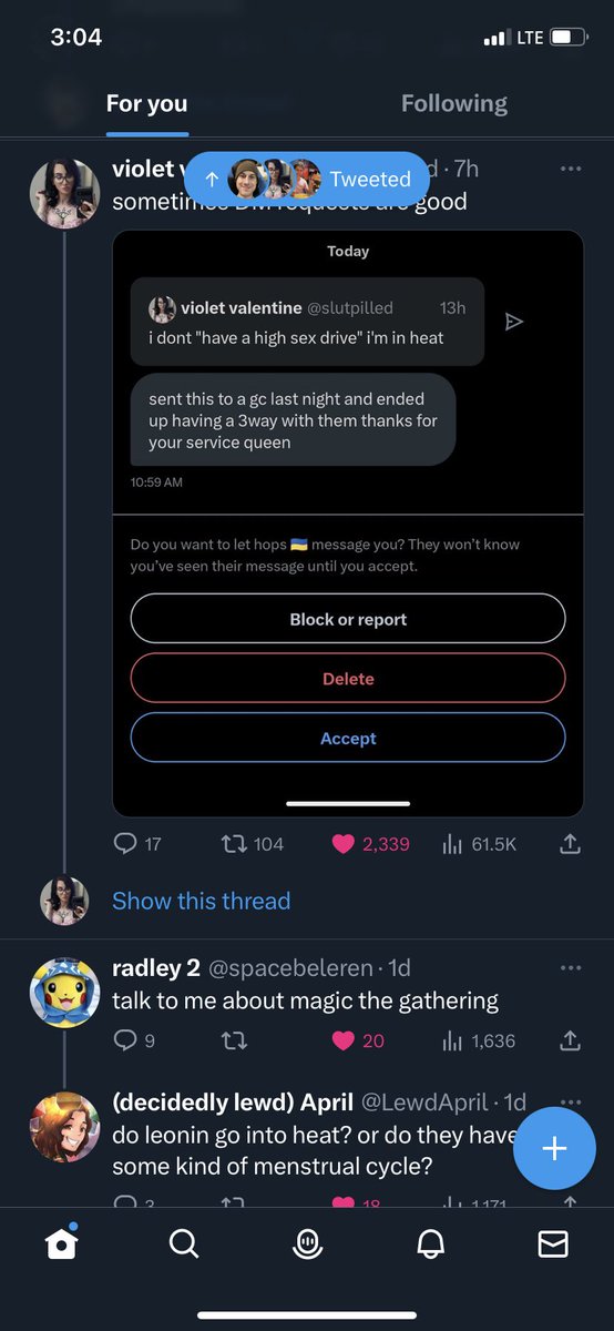 noblescute1's tweet photo. @LewdApril @spacebeleren Algorithm strikes again (I bet they go into heat) https://t.co/aS3GEVhYyE
