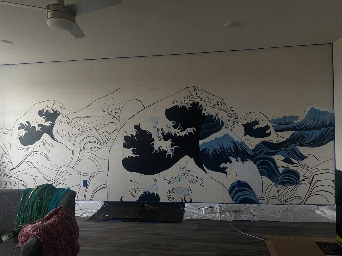 swatcasso's tweet photo. progress pics of my new mural! https://t.co/sFPHjFnQsR