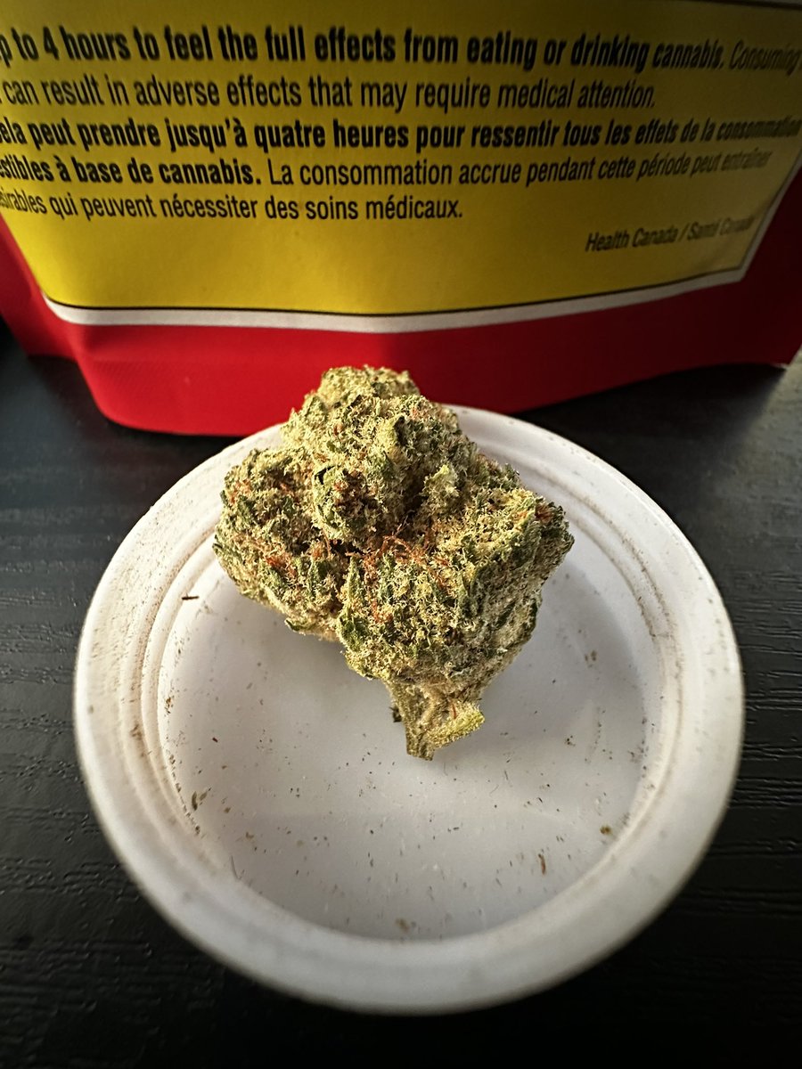 After smoking the first couple nugs of this Donnie Burger from <a href="/PureSunfarms/">Pure Sunfarms</a> <a href="/FraserValleyWCo/">The Original Fraser Valley Weed Co.™</a> smacks way harder than the 23% thc and 1.16% terps

The smell is great, very skunky/gassy and the taste in a joint was garlic heavy 

We’ll see how the rest of the bag holds up 🤙🏽🤙🏽