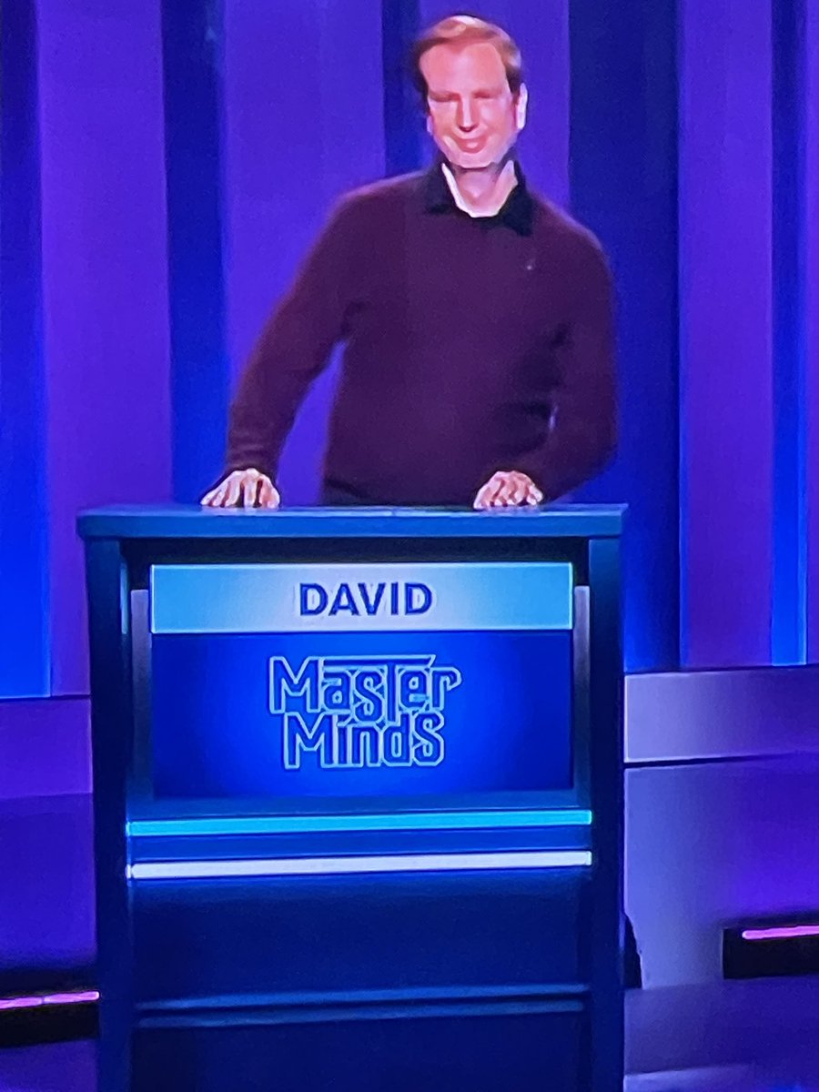 Watching @DavidCMaybury on Masterminds!