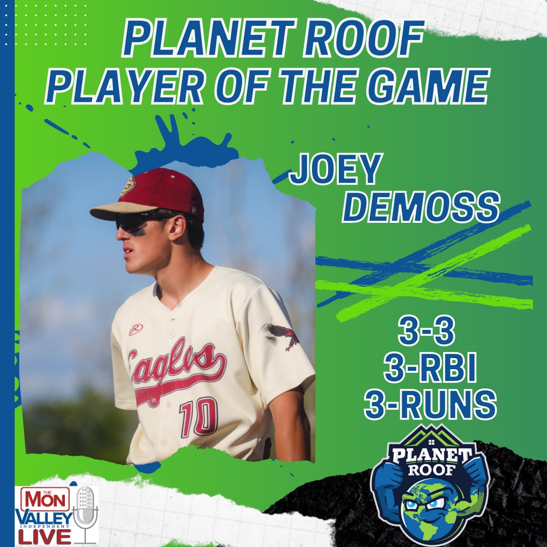 Joey DeMoss and the Serra Catholic’s offense was electric this afternoon. Good things come in 3s which was true for our Planet Roof Player of the Game as DeMoss had 3 hits 3 RBIs and 3 Runs