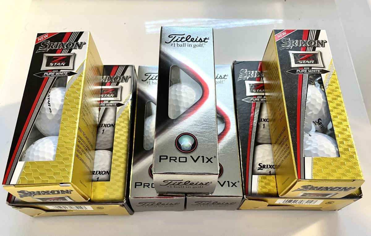 ⛳️Spring Cleaning Giveaway⛳️

1 Winner:
• Titleist Pro V1x - 3 Sleeves
• Srixon Z-Star - 6 Sleeves

👉 To enter: Like &amp; follow

👉 Bonus entry: RT or tag a friend in comments

Picking winner Sunday night - I’ll cover shipping. Thanks and good luck!