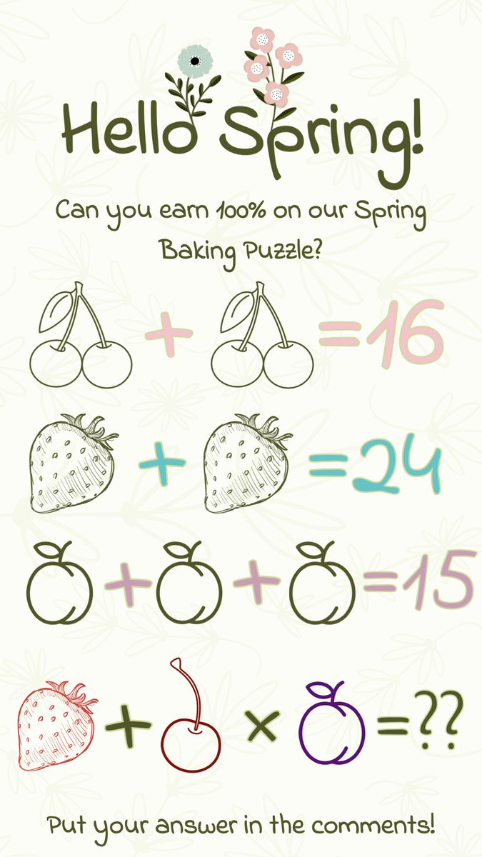 A #monday puzzle for #spring sure to get your week off to a good start! #math #iteachmath #mtbos #elearning #solve