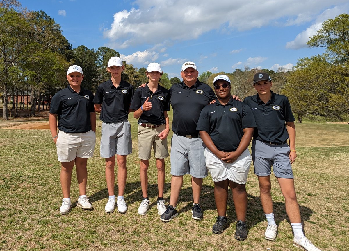 GHSeaglegolf's tweet photo. Good day for the boys at Cobb's Glenn today! The team shot a 309 and finished T6 in a strong field at the Yellow Jacket Invitational hosted by @TLHanna_Sports . Go Eagles! @GwdHighEagles https://t.co/FHCvxqMhEC