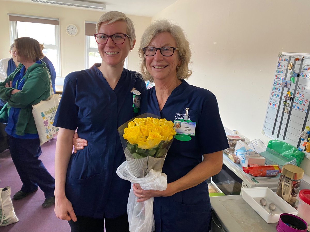dejolaleye's tweet photo. Happy Retirement to Sarah Harris (Speech Therapist, Head &amp; Neck) @Leic_hospital 🙏👏

You are a true heroine &amp; we are grateful for your years of service to our cancer patients. You have helped improve their quality of life in the darkest moments after chemoradiation or surgery 🙌 https://t.co/9k3hgR4S03