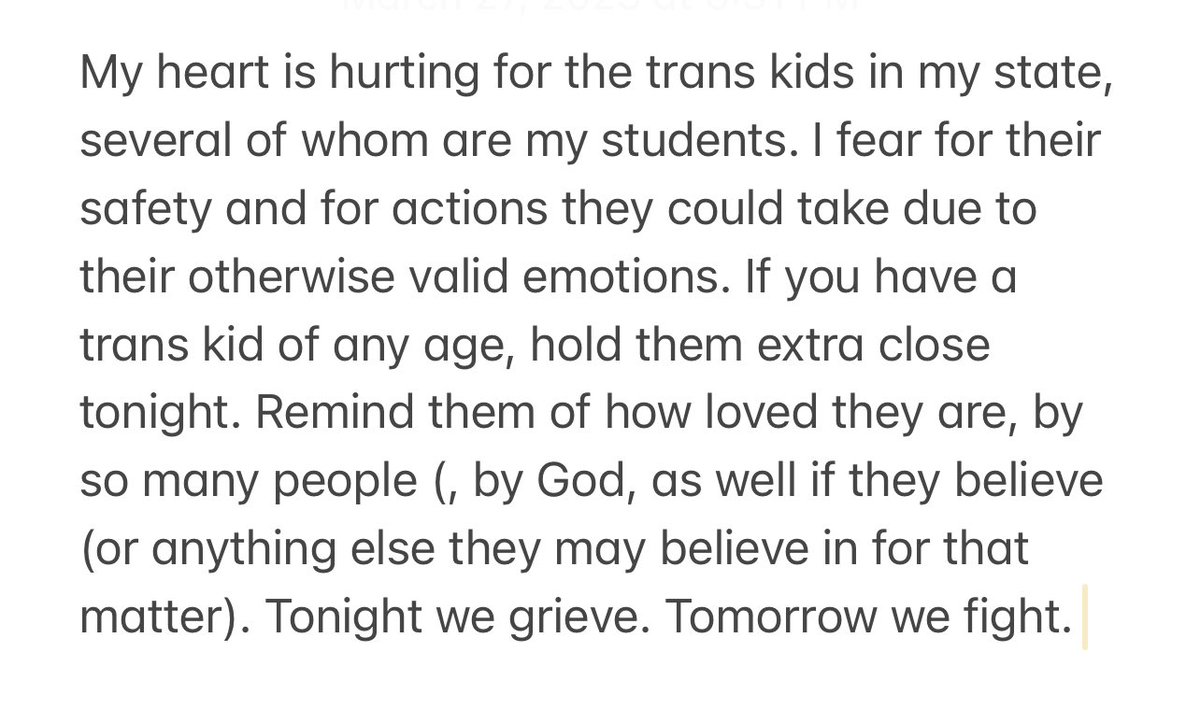 madmeginabox's tweet photo. This is not the end of the fight.
#LGBTQIA #Indiana #SB480 #trans #ProtectTransKids #lgbteducators https://t.co/jzQ68bYACp