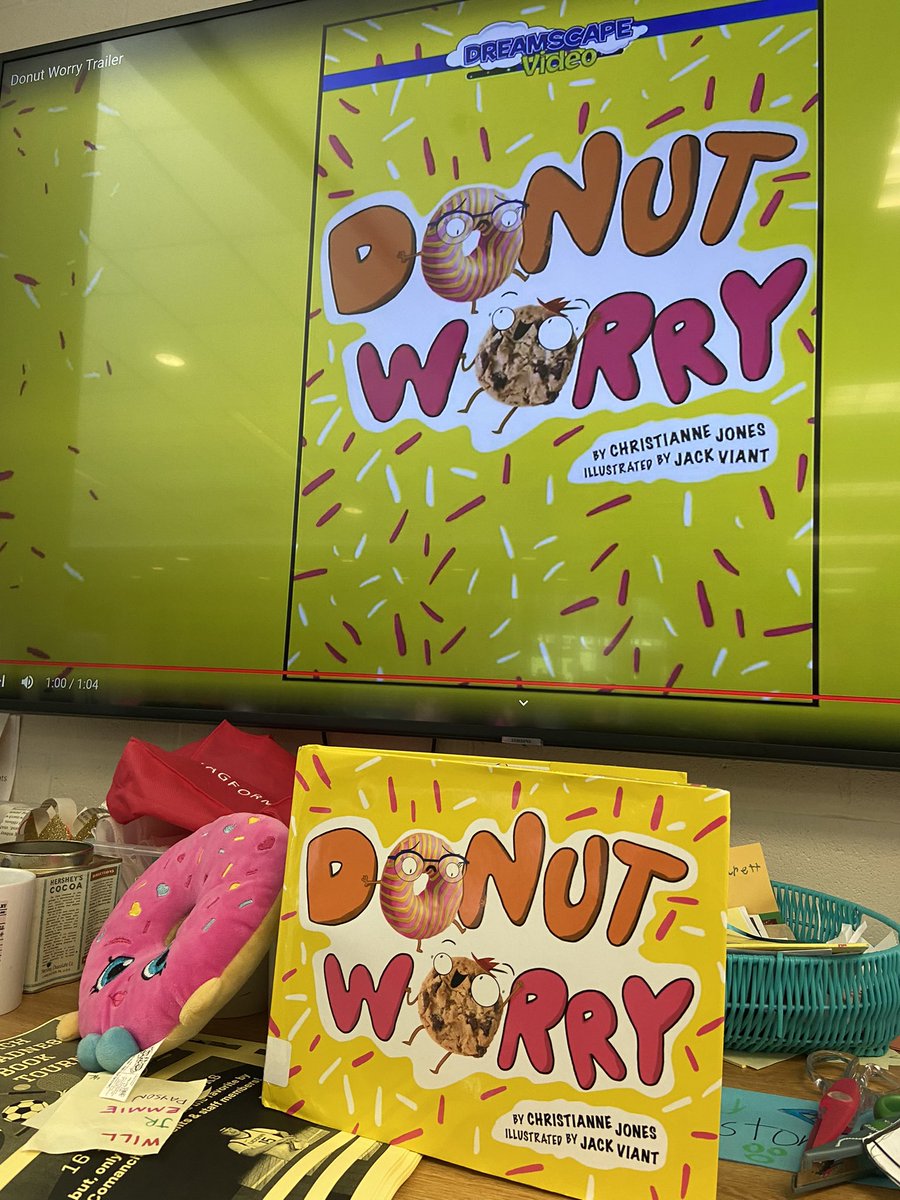 @MPLimOfficial I’m listening to 🎤 On Air with Zoe Washington @JanaeMarksBooks and am loving the follow up to the first novel & my K-3 classes are reading Donut Worry 🍩 a zany picture book about what to do with anxiety, by Christianne Jones @JackViant ! #amreading #IMWAYR #BookRecommendations