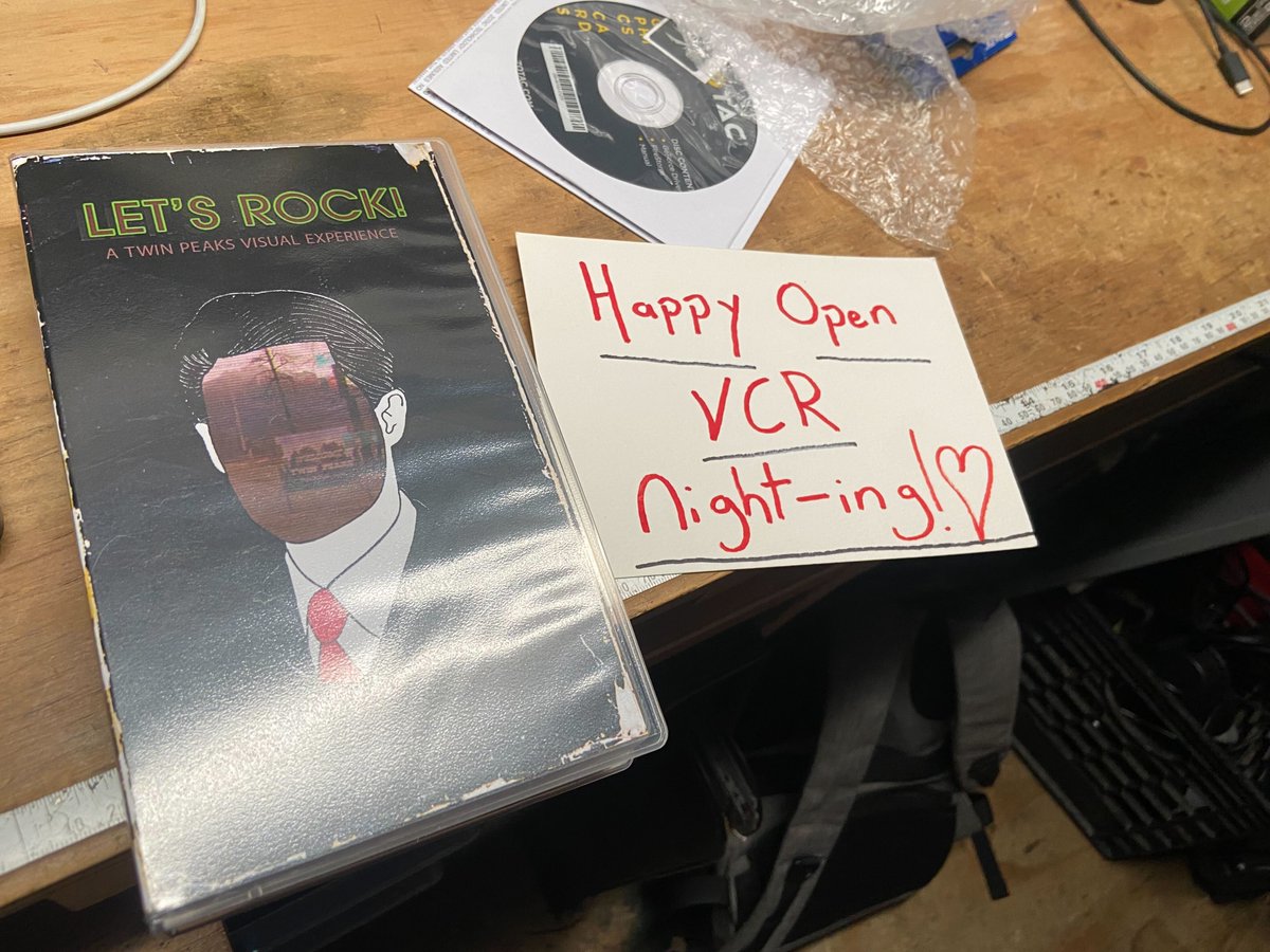 PICTURED: the latest additions to <a href="/wondervillenyc/">Wonderville 🕹</a>'s stack of house tapes, for those who come to OPEN VHS NIGHT tape-less

NOT PICTURED: me at the bar, so I'll be just as helpless as everyone else in the chat, hope we see plenty of both, just went LIVE btw

twitch.tv/wondervillenyc