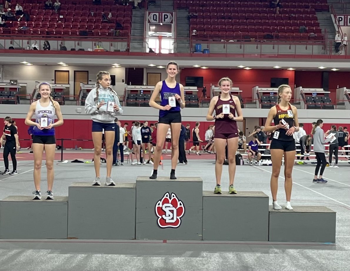 track_dv's tweet photo. Congratulations Sophia! 1st place in the 1600- 5:28 at USD💜💪 https://t.co/JnZG4BsLXK