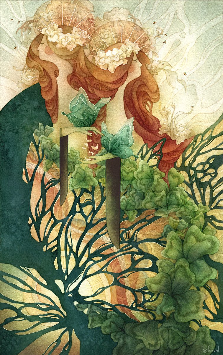 Hi again #VisibleWomen! My name is Faryn and I'm an illustrator who works with watercolor and digital mediums. I love doing nature inspired works for children's books and book covers 🍀

🌿farynhughes.com  
🌿instagram.com/farynh 
🌿inprnt.com/gallery/farynh