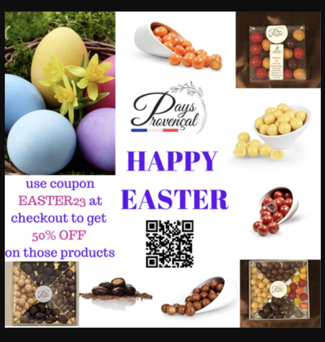 PaysProvencal's tweet photo. @paysprovencal we have a special coupon to enjoy your favorite treats for 🐇🐣🧺🍫🥚 Easter ! 50%off on those items (in picture) redeem coupon "EASTER23" at checkout on our website https://t.co/83yD7TAWa3 #eastergift #Easter #paques #frenchfood https://t.co/LwTKpBesBb
