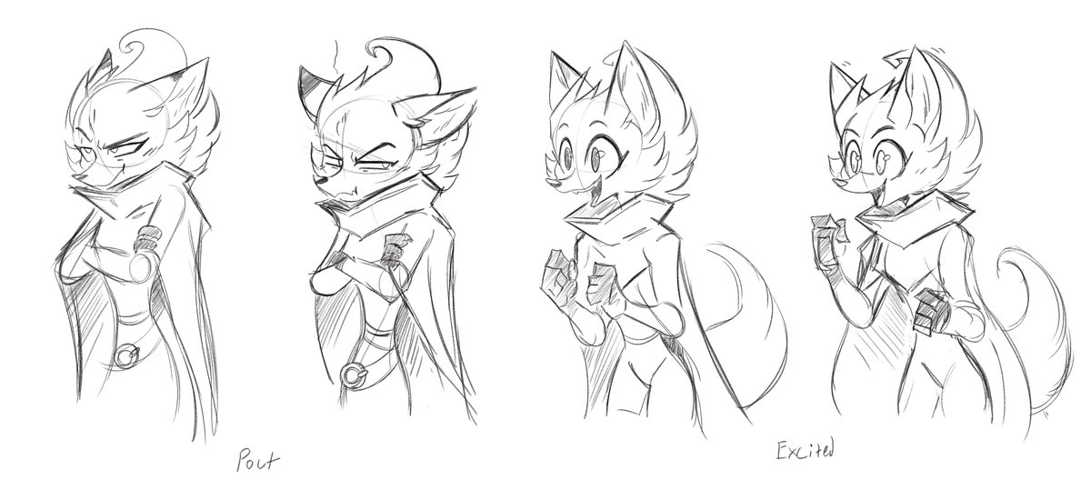 Progression of the very first character portraits I created for Dungeons of Aether! 

Being the protagonist of the game, I of course started with Fleet. 🦊 