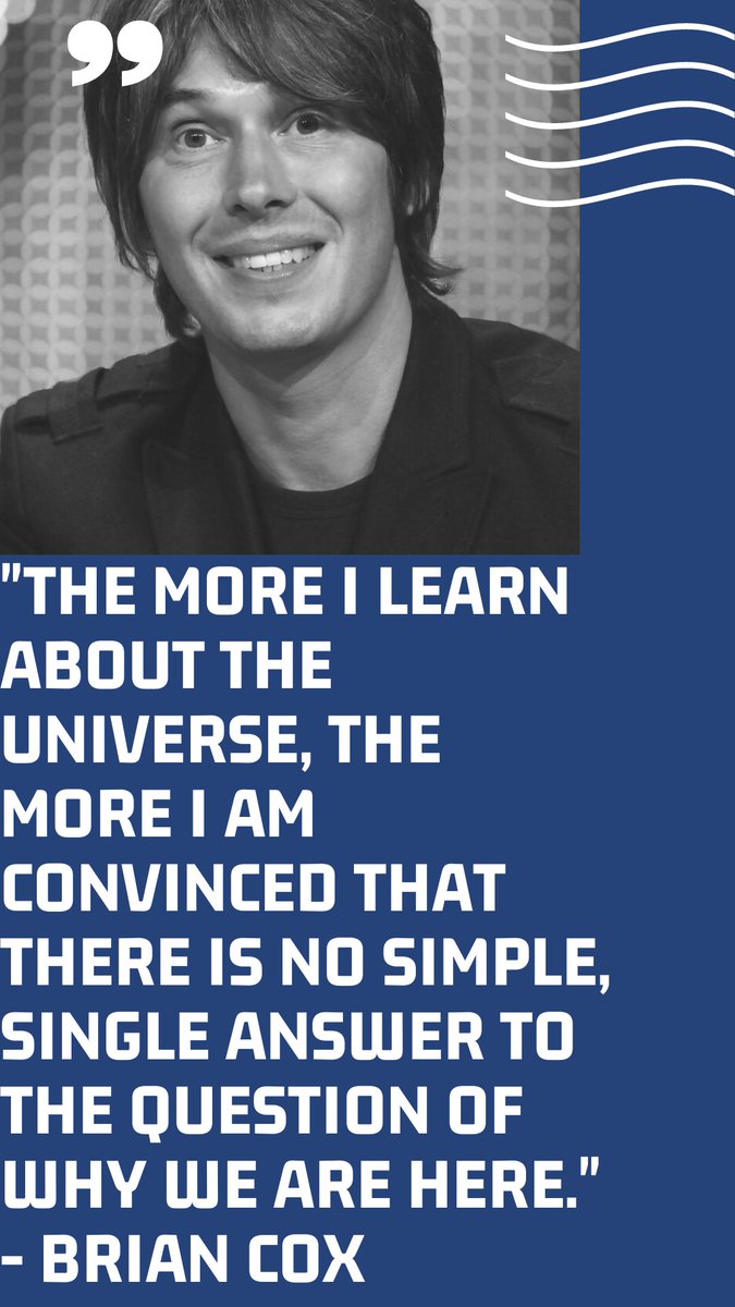 VinceDHolland's tweet photo. "The more I learn about the universe, the more I am convinced that there is no simple, single answer to the question of why are we here." -Brian Cox #BrianCox #TheQuestion #Introspection #DefinitenessOfPurpose #Mindfulness https://t.co/7Zbdnqj7Sd