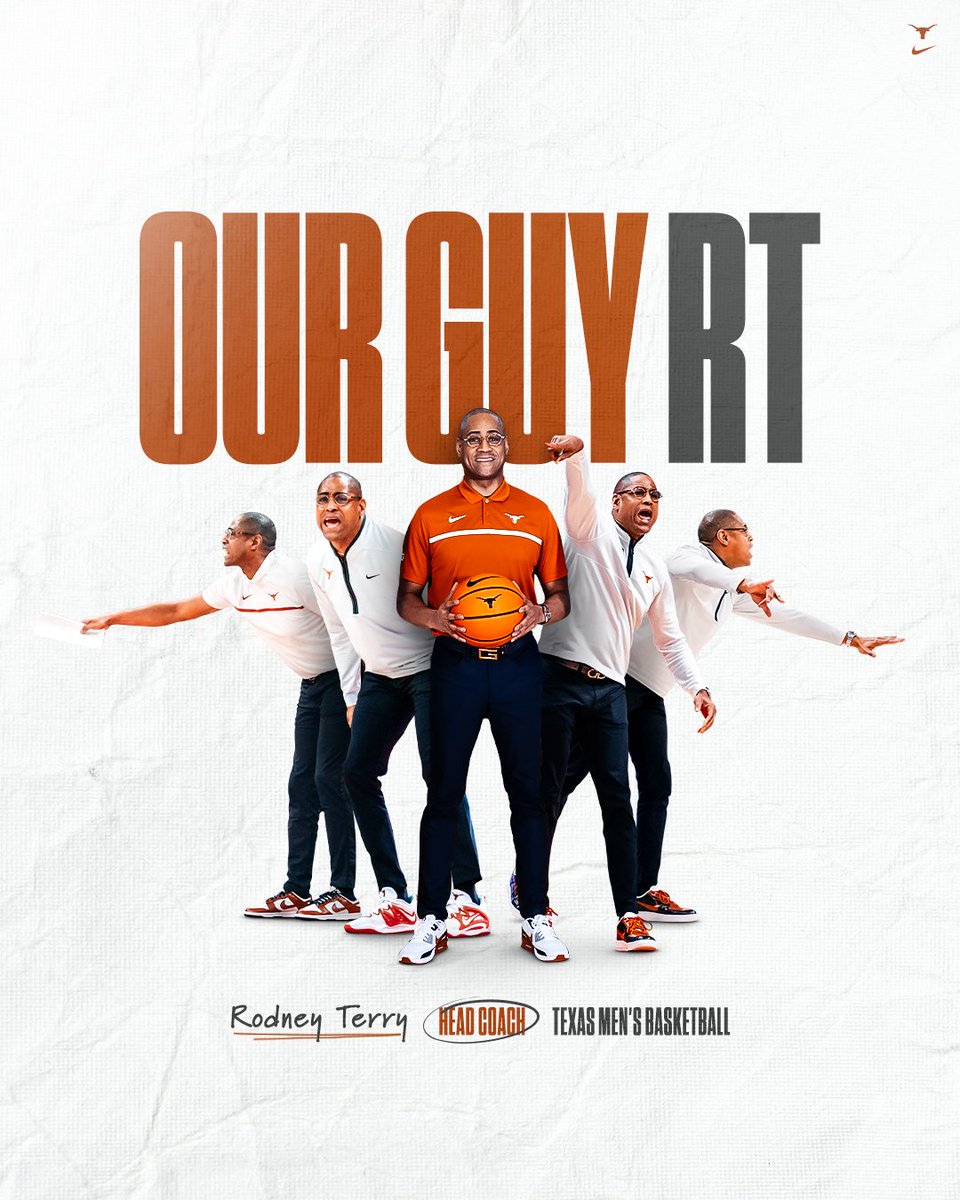 Texas Menâs Basketball (@texasmbb) on Twitter photo Our guy is our guy. đ€
The 26th Head Coach of the Texas Longhorns is <a href="/RodneyTerry/">Coach Rodney Terry</a>.
#HookEm Our guy is our guy. đ€
The 26th Head Coach of the Texas Longhorns is <a href="/RodneyTerry/">Coach Rodney Terry</a>.
#HookEm