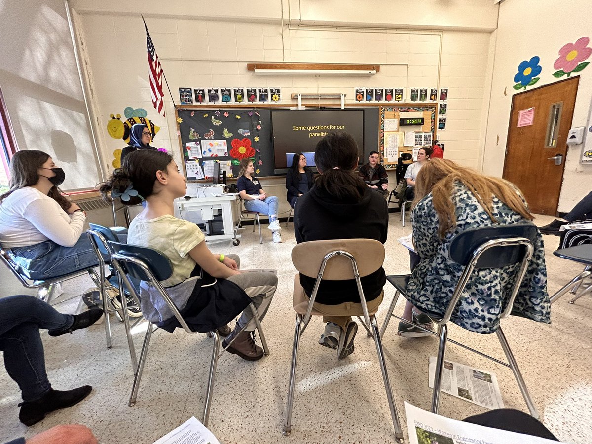 CNegrelliWISE's tweet photo. Yesterday, I got to attend an engineering expo. I spoke to a University of Delaware (one of my top schools) representative about Biomedical Engineering. I also got to sit in on a women in engineering presentation! #YHSWISE2023 #WISE #engineering @YHSMrsMero https://t.co/A9npv1pKoL