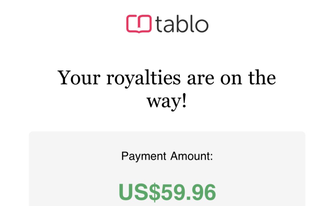 janeo's tweet photo. First royalties payment for #ColdAgainstTheGlass π₯³ #myshout @tablopublishing https://t.co/n7b7qnn0pE