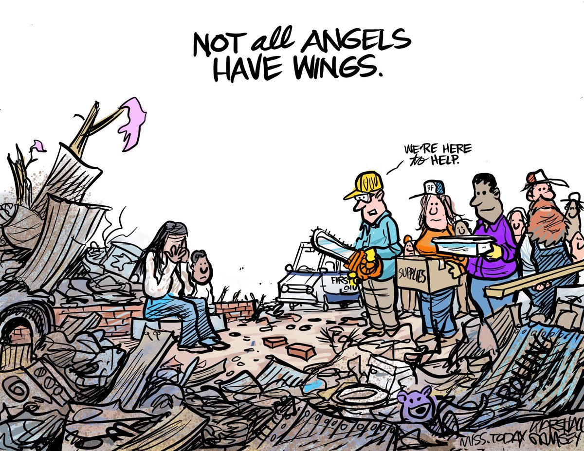 The tornado was Hell. The outpouring of help, love and caring has been Heavenly. #mswx via <a href="/MSTODAYnews/">Mississippi Today</a>