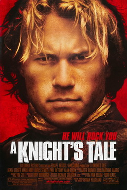 itchy_thoughts's tweet photo. Idk why but the typography on A Knight's Tale's promotional material always reminded me of a racing movie https://t.co/o0xGzkB4aW