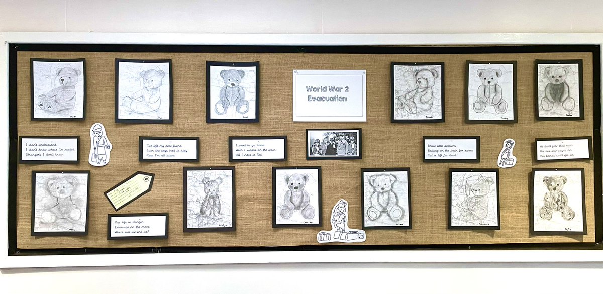 KerryMorell3's tweet photo. Bravo, Y6 @stjdinnington! GMT’s William Beech started the ball rolling and then we were inspired by poetry and film footage to write Haikus and sketch teddy bears (sketching idea pinched from a kind sharer on Twitter). ❤️ https://t.co/poKST2NApT