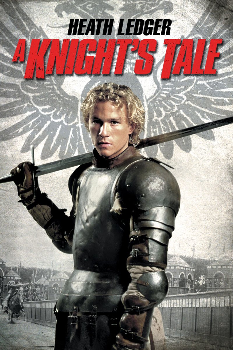itchy_thoughts's tweet photo. Idk why but the typography on A Knight's Tale's promotional material always reminded me of a racing movie https://t.co/o0xGzkB4aW
