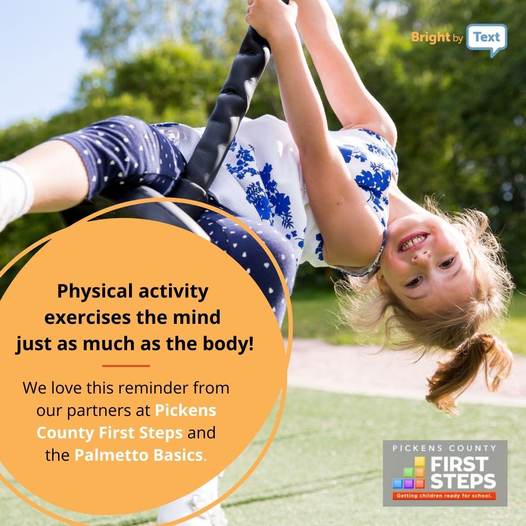 BrightbyText's tweet photo. Check out this video to see the everyday ways that families explore through movement and play: https://t.co/mRHMsuAWp2
#BrainBuilders #PickensCountyFirstSteps #PalmettoBasics #BrightByText #ParentingAdvice #MomLife #DadLife #FamilyLife #ParentingGoals https://t.co/Ex6ec9UYA5