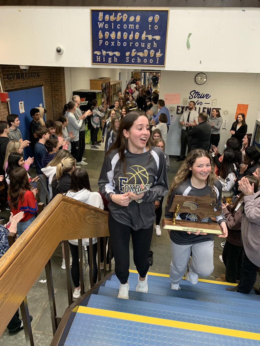 Celebrating our State Champion teams today with a little parade through the halls! Congrats to our girls basketball and cheer teams!!