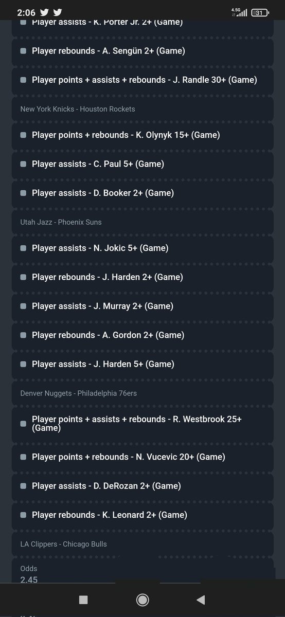 NbaBuilder's tweet photo. 2.45 odds(oran) STAKE 10/8 

#nba #Houston #NewYork #Phoenix #UtahJazz #Philadelphie #DenverNuggets #ChicagoBulls #Clippers #bet #betting #betbuilder #iddaa #tips #bahis #basketball #basketbol https://t.co/VhdQAvDkga