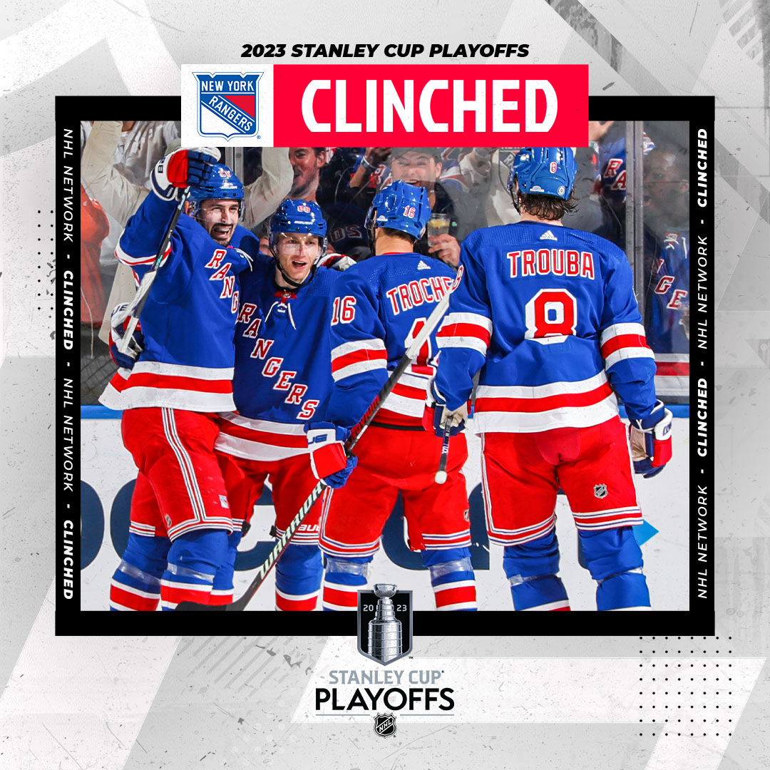 NHL on X: CLINCHED 🗽 The @NYRangers are headed to the