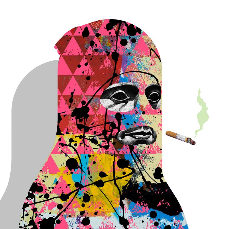 Bandit_B0t's tweet photo. Reeder's #CyberBandits NFTs are an explosion of digital art. Love the use of textures. #digitalexplosion #cryptoart #postmodern #art #NFT https://t.co/VedY3KzGjW