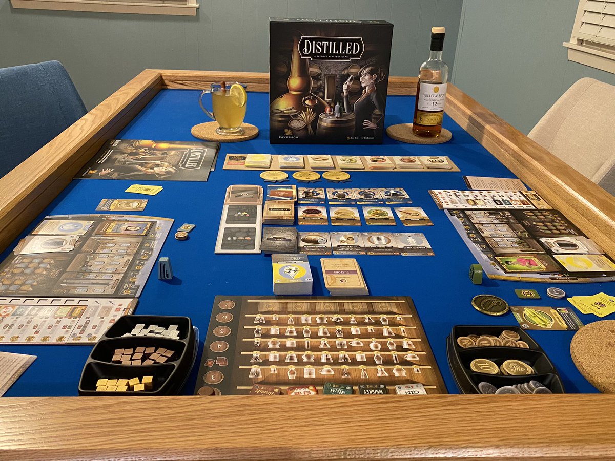 acquint's tweet photo. Hot toddies and playing our new board game @distilled_game 🥃🎉

#boardgames #distilled #whiskey https://t.co/nEJsetNP7c
