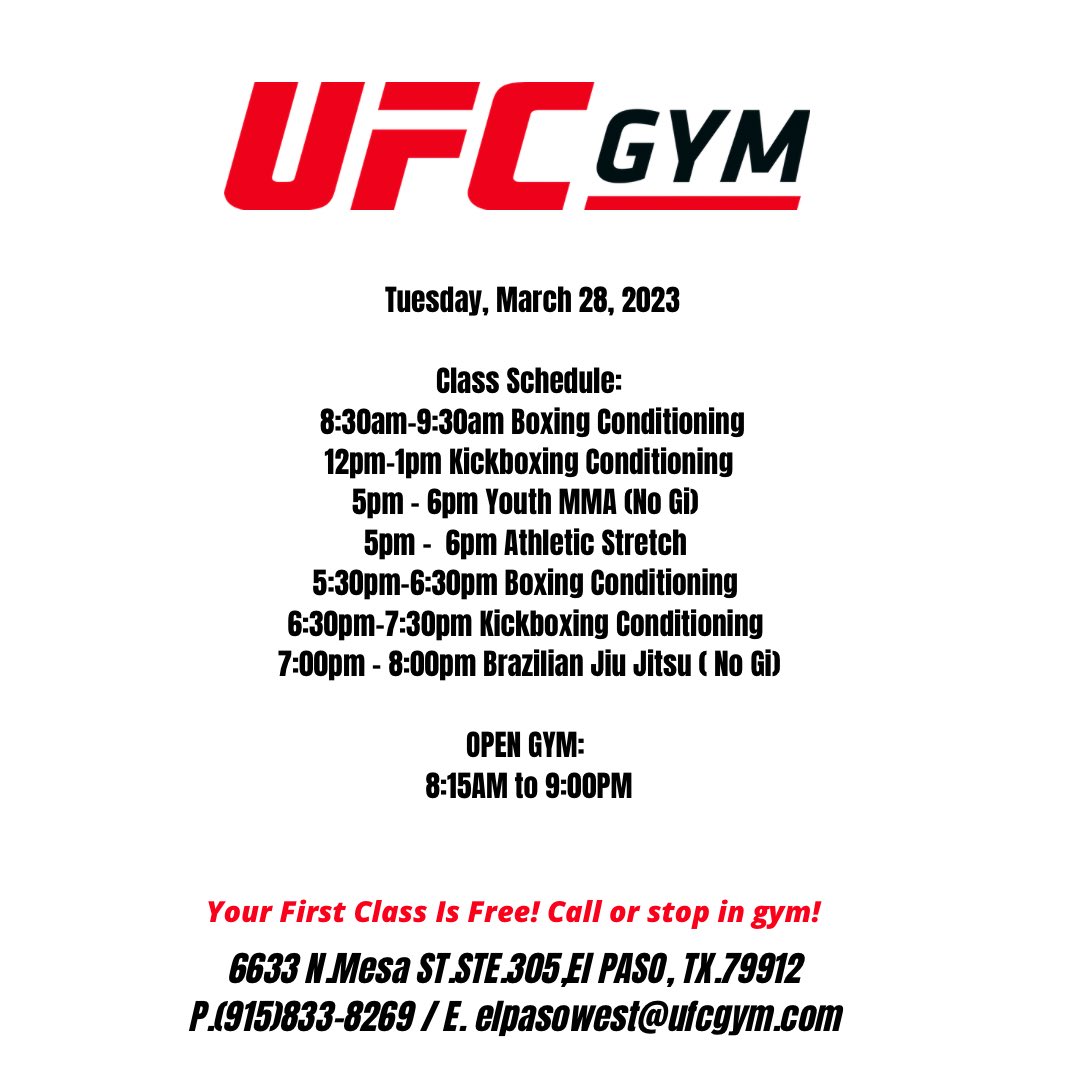 UFCGYMElPaso's tweet photo. Try a free class! Sign Up Here ➡️https://t.co/W4U1awyqUk 

𝔹𝕠𝕩𝕚𝕟𝕘/𝕂𝕚𝕔𝕜𝕓𝕠𝕩𝕚𝕟𝕘/𝕄𝕄𝔸 𝔽𝕚𝕥𝕟𝕖𝕤𝕤 ℂ𝕝𝕒𝕤𝕤
𝔾𝕣𝕠𝕦𝕡, ℂ𝕠-𝔼𝕕, 𝔸𝕝𝕝 𝕊𝕜𝕚𝕝𝕝 https://t.co/Ar2FyLv2BO