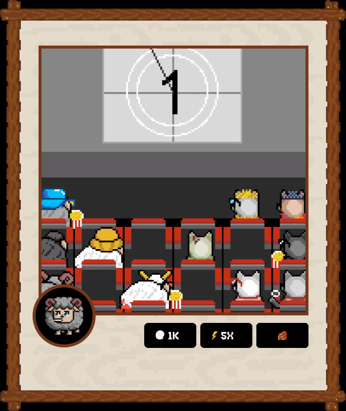 🐺 WOLF GAME DIGITAL TRADING CARDS

❤️ Collect WG Moments + Characters
⚡️ Stack WOOL, Energy, Resources
🎯 Win NFTs/$WOOL <a href="/wolfdotgame/">Wolf Game</a>

Card #6
Date: 11/14/22
Phase: 1st Blockchain Game Night
Setting: The Theater
Character: Gray Sheep
🐑 1K /⚡️5X /🪵

linktr.ee/w00lish
