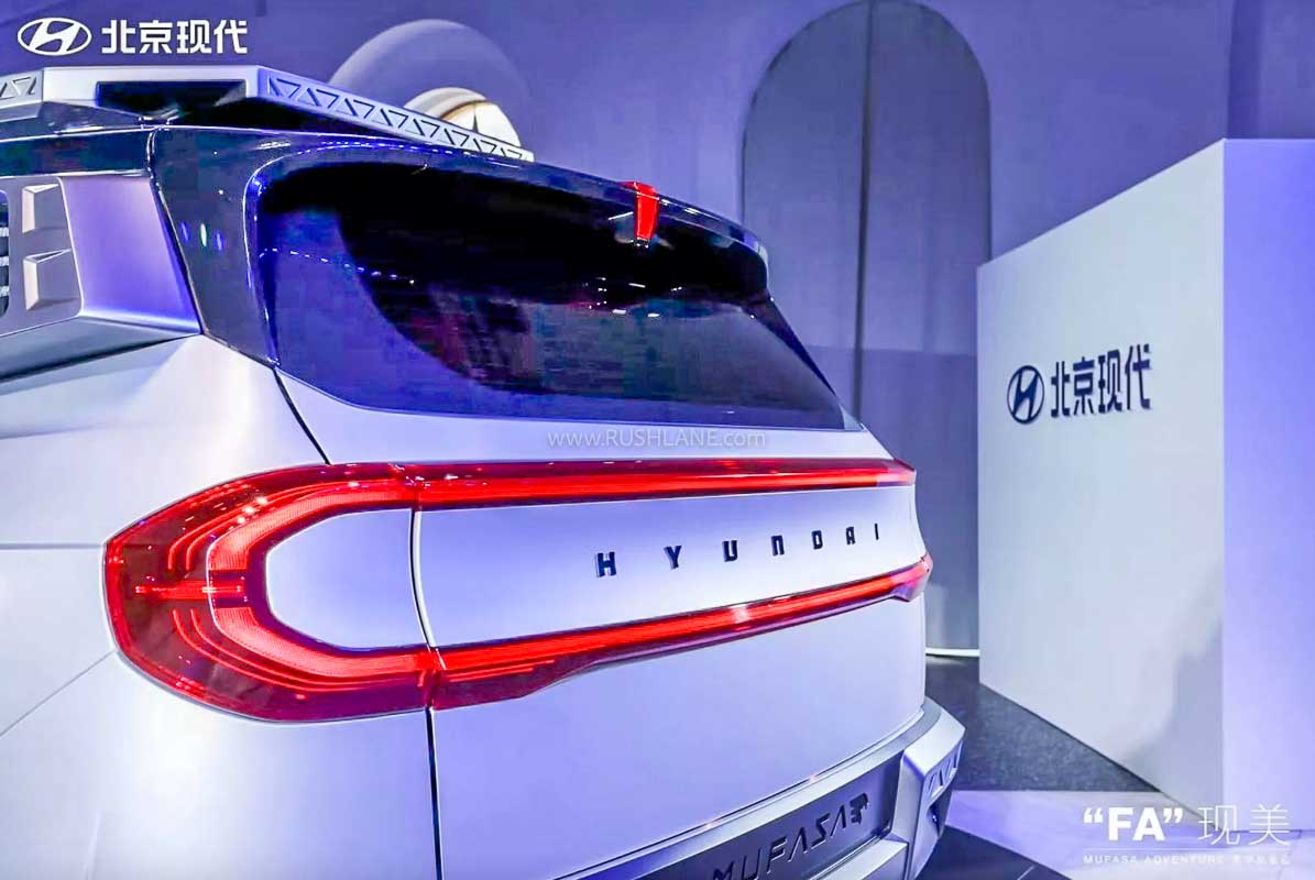 rushlane's tweet photo. Hyundai Mufasa Adventure concept SUV - the perfect off-road companion with its range of off-roading accessories and rugged design elements. Bigger than Creta, this mid-size SUV will debut at the 2023 Shanghai Auto Show in April. #HyundaiMufasaAdventure #ConceptSUV #OffRoad https://t.co/ZJ2RhTxgBG