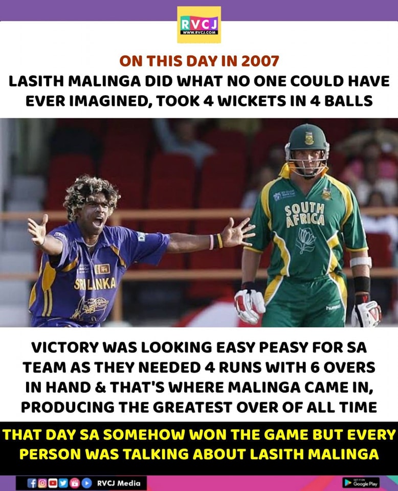 #OnThisDay in 2007

#LasithMalinga #Cricket #CricketTwitter