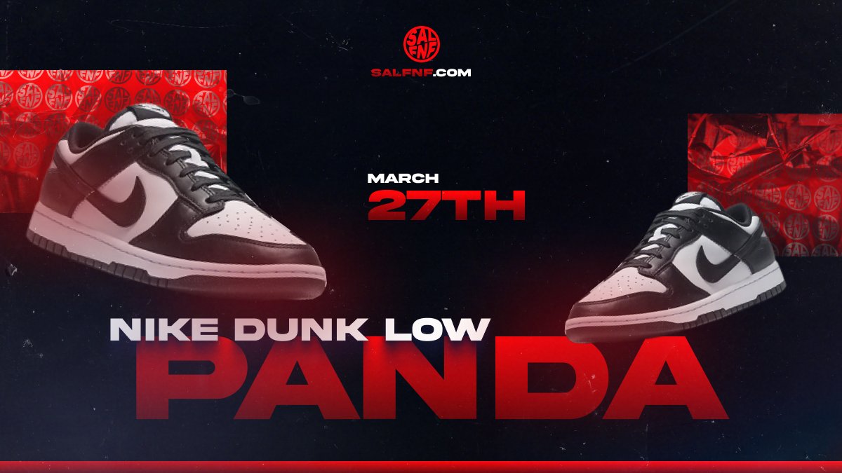 Are you ready? The Nike Dunk Low 'Panda' is dropping tomorrow. Our members have access to exclusive in-house @RichProxies and handmade Nike accounts for the ultimate edge. Join us and step up your game. 🔥 Join the SalFNF Lobby now discord.gg/jMVAuFNxru…