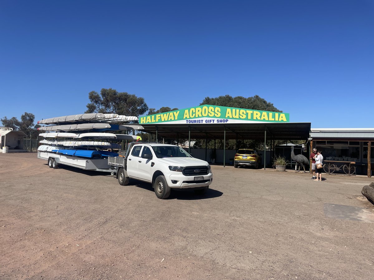 Hello WA! Our boat trailer carrying boats from many Ballarat schools and clubs travelled across the Nullarbor last week - Good luck to all the Ballarat crews and Old Grammarians rowing at the Aus Rowing Championships this week! #ARC23 #gogrammar @RowingAustralia @RowingVictoria