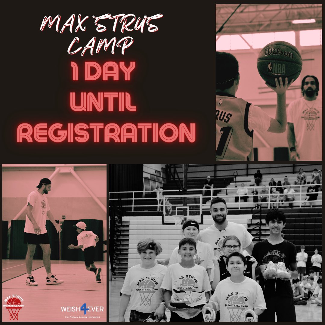 maxstruscamps's tweet photo. SET YOUR ALARMS ⏰ 

Registration for year 2 of Max Strus Basketball Camps opens tomorrow, March 28th at noon CST! 

LINK IN BIO 🔥
Please make sure to select the correct age group while registering for camp. 

As always, do not hesitate to reach out with any questions 💙 https://t.co/z1mSZj5WRy