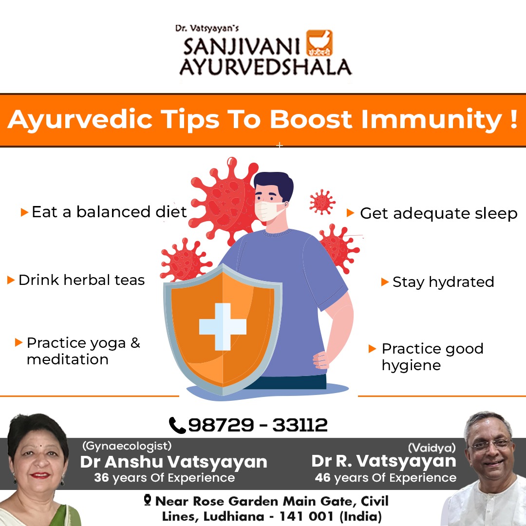 SanjivaniAyurv8's tweet image. Sanjivani Ayurvedshala
Ayurvedic Tips To Boost Immunity!
Drink herbal teas
Practice yoga &amp;amp; meditation
Practice good hygiene
Consult our Ayurveda Specialist Today!
#drvatsyayan #sanjivaniayurvedshala #pcos #irregularperiods  #infertility #ayurveddoctor #dranusha #ludhiana #punjab