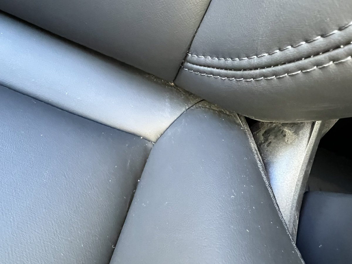 dippedNSaS's tweet photo. @Tesla @elonmusk I received my vehicle a few days ago and pointed out the issues upon delivery.  The representative helping me told me to take the vehicle and to report all items in the Tesla App.  The passenger side car seat has mold on it!  This is truly alarming! https://t.co/Abf7sYnF1i