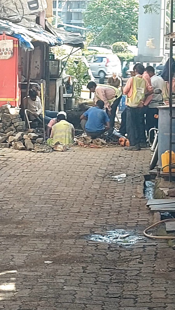 HEMaster16's tweet photo. Access road dug up by BMC @mybmc  near SALSETTE parsi colony, Andheri East, K ward, on Friday &amp; has been left untouched till date. With cementing of road going on at Parasvanath Jain Mandir road, both exits are blocked. @TataPower @AdaniOnline @AndheriCitizens @mieknathshinde https://t.co/KpW2VahlUZ